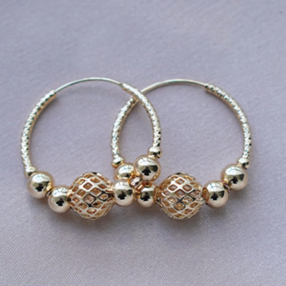 Gold Fill Ball Hop Earring